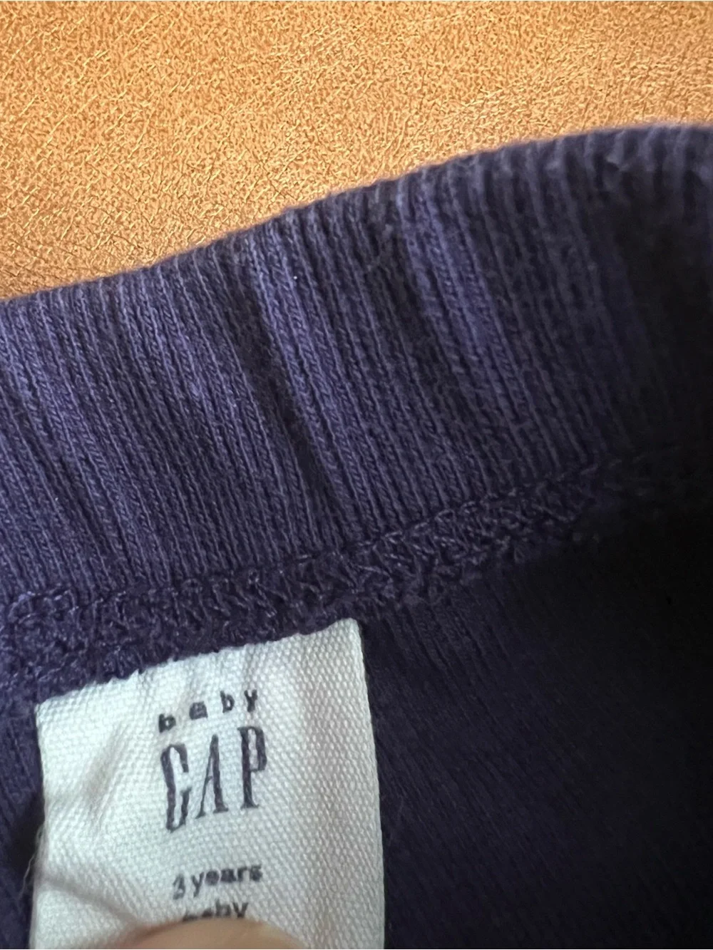 Baby Gap Girls Sz 3Y Blue Ribbed Pull-On Flare Leggings Pants Stars print